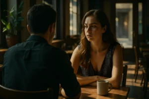 kobieta poszła na randke która jest nie udana